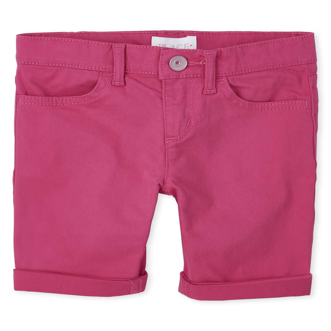 The Children's Place Girls' Slim Fit Solid Color Skimmer Shorts - Perfect for Summer Playdates, Beach Outings & Casual Wear