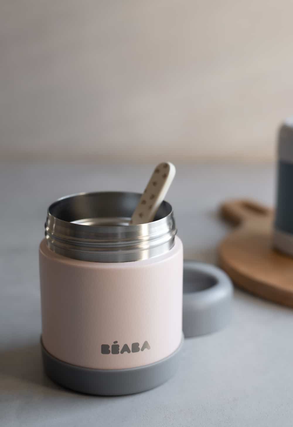 BEABA Stainless Steel 10 oz Baby Food Storage Jar - Airtight Container for Homemade Purees, Snacks & Breastmilk | Perfect for On-the-Go Feeding, Daycare & Travel
