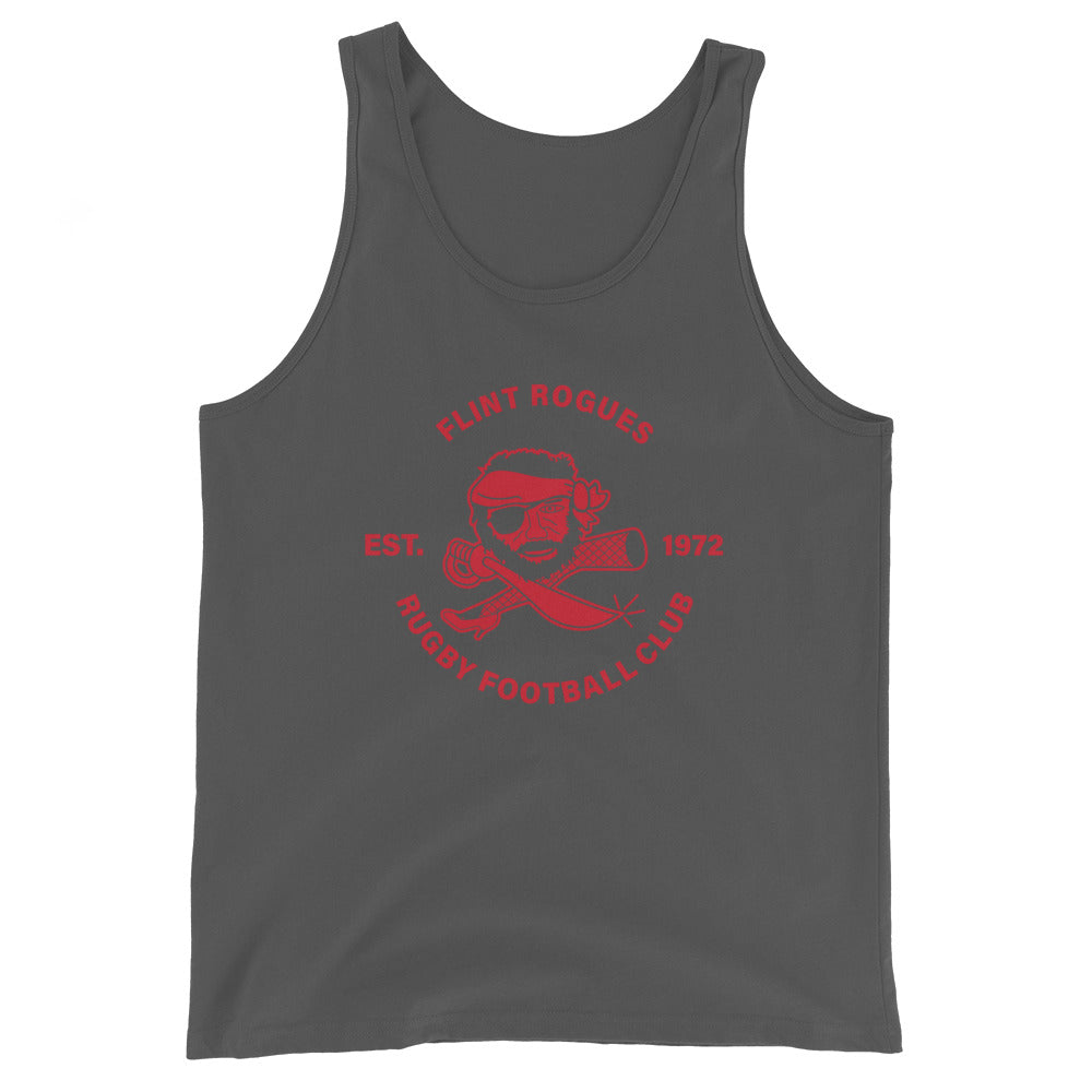Flint Rogues RFC Social Tank Top for Men - Breathable Cotton Muscle Tee for Gym, Workout & Casual Wear | Comfortable Sleeveless Shirt for Sports, Parties & Summer Outfits