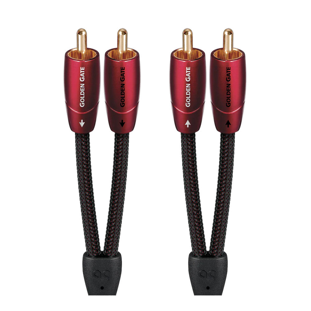 Audioquest Golden Gate RCA Stereo Audio Cables - High-Quality Interconnect for Home Theater & Hi-Fi Systems - Perfect for Turntables, Amplifiers & Speakers