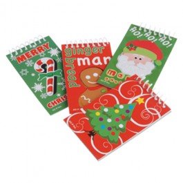 24 Pack Christmas Themed Mini Spiral Notepads - Holiday Party Favors, School Supplies & Office Gifts for Teachers, Students & Colleagues (Perfect for Secret Santa, Stocking Stuffers & Classroom Rewards)