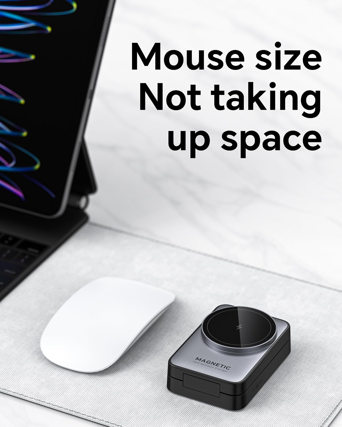 2024 Upgraded 3-in-1 Magnetic Wireless Charging Station - Foldable Travel Charger with Night Light for iPhone 16/15/14/13/12, Apple Watch & AirPods | Magsafe Compatible | Perfect for Bedside, Office & Travel Use