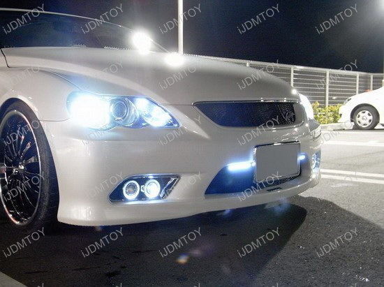 3 Pack Projector Fog Light Lamps with 40 LED Halo Angel Eyes Rings & 10000K HID Combo Kit - High Performance Car Lighting for Trucks, SUVs, Jeeps (Off-Road, Night Driving, Foggy Conditions)