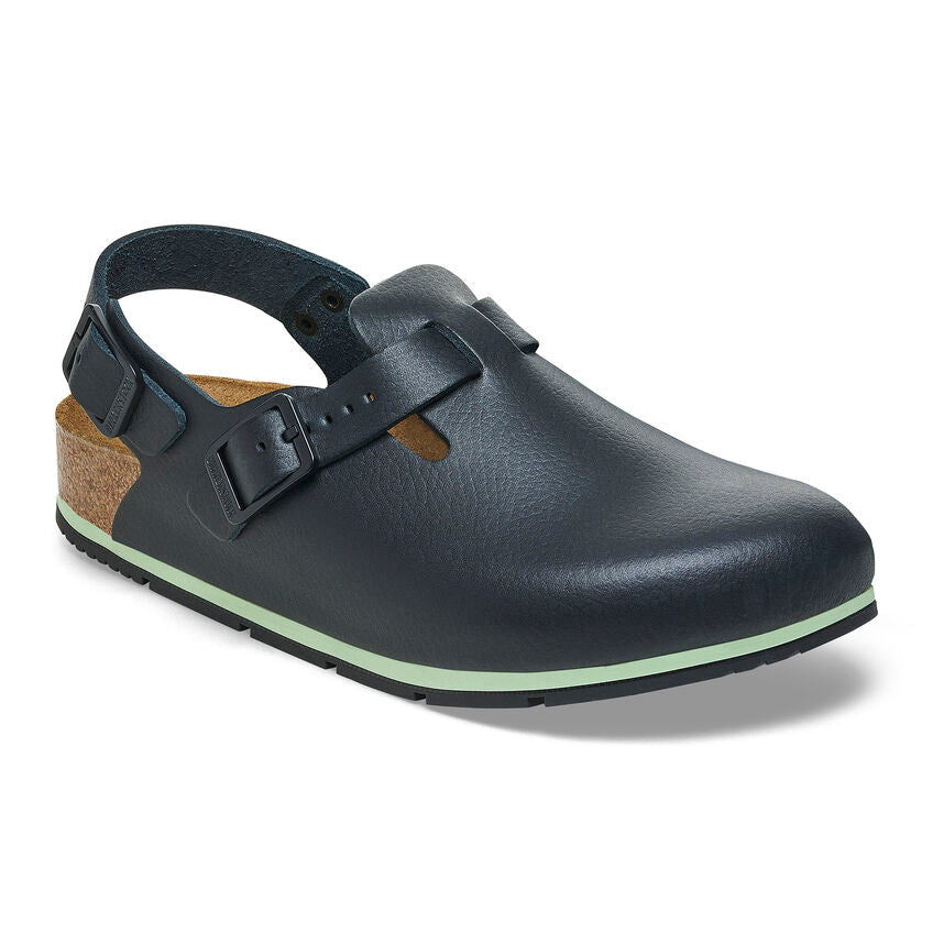 Birkenstock Tokio Pro Leather Shoes for Men & Women - Black Leather Slip-Resistant Work Shoes for Nurses, Chefs & Professionals - Comfortable & Durable Footwear for Healthcare, Restaurant & Industrial Work