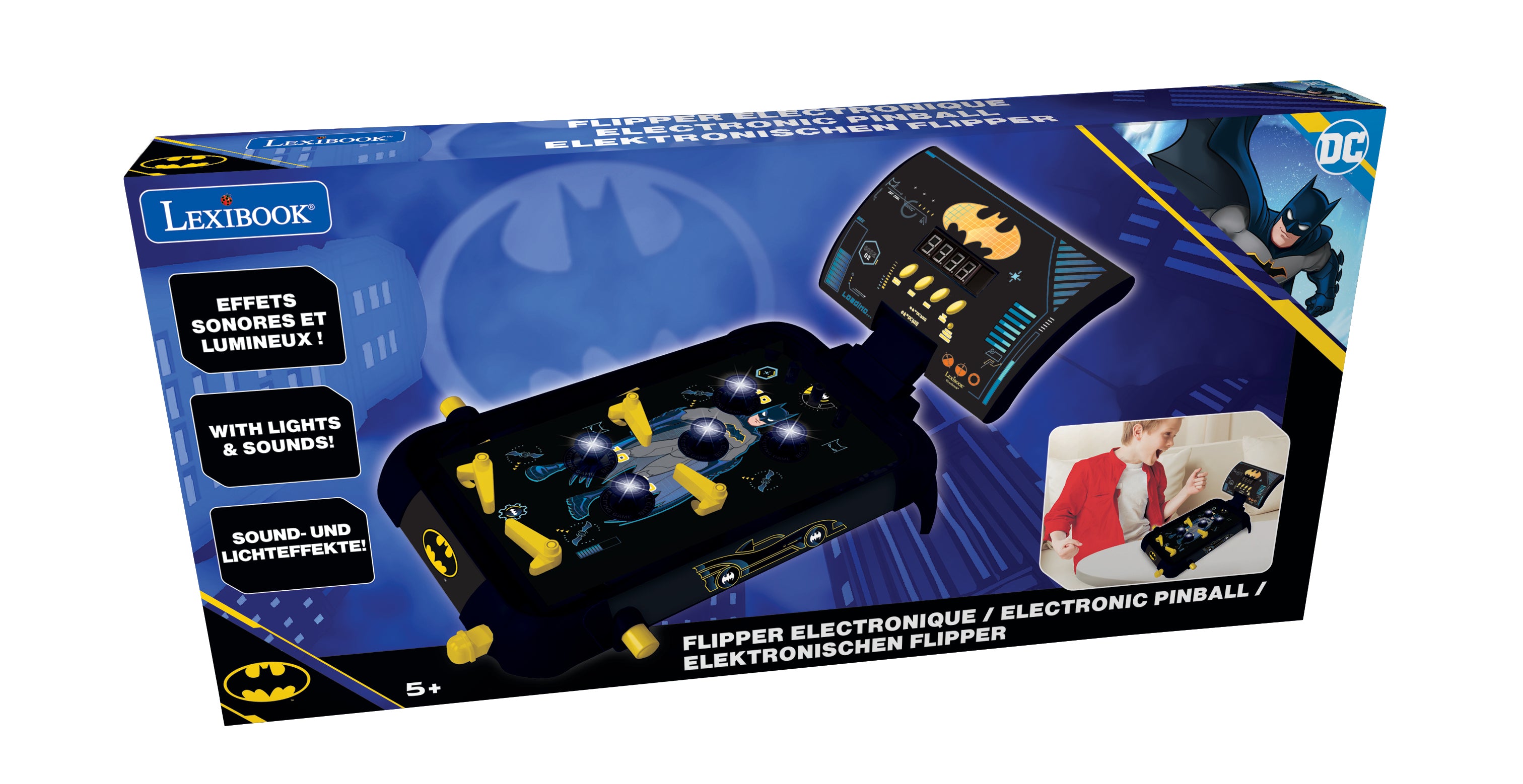 Batman Warner Electronic Pinball Machine Game - Arcade Style Home Entertainment for Game Rooms & Man Caves | Perfect for Superhero Fans & Collectors