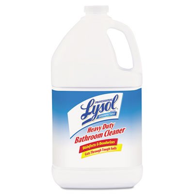 Lysol Lemon Scent Bathroom Cleaner Liquid Solution - 1 Gallon (128 fl oz) - Multi-Surface Disinfectant for Toilets, Sinks & Showers - Pack of 4 - Fresh Citrus Scent for Home & Commercial Use