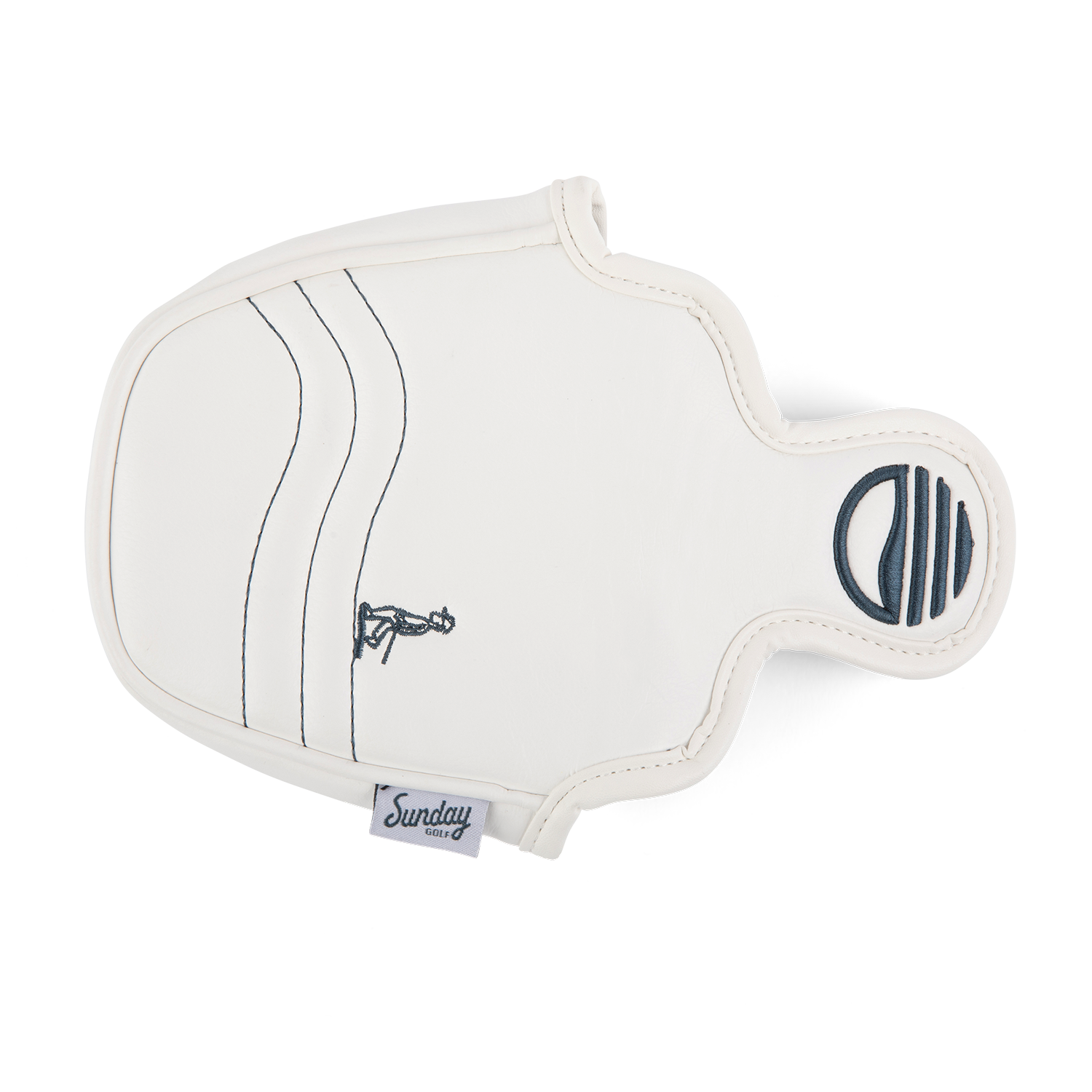 Premium Mallet Putter Headcover - White & Navy Blue Golf Club Cover | Protect Your Putter from Scratches & Weather | Perfect for Golf Course, Driving Range & Practice Sessions