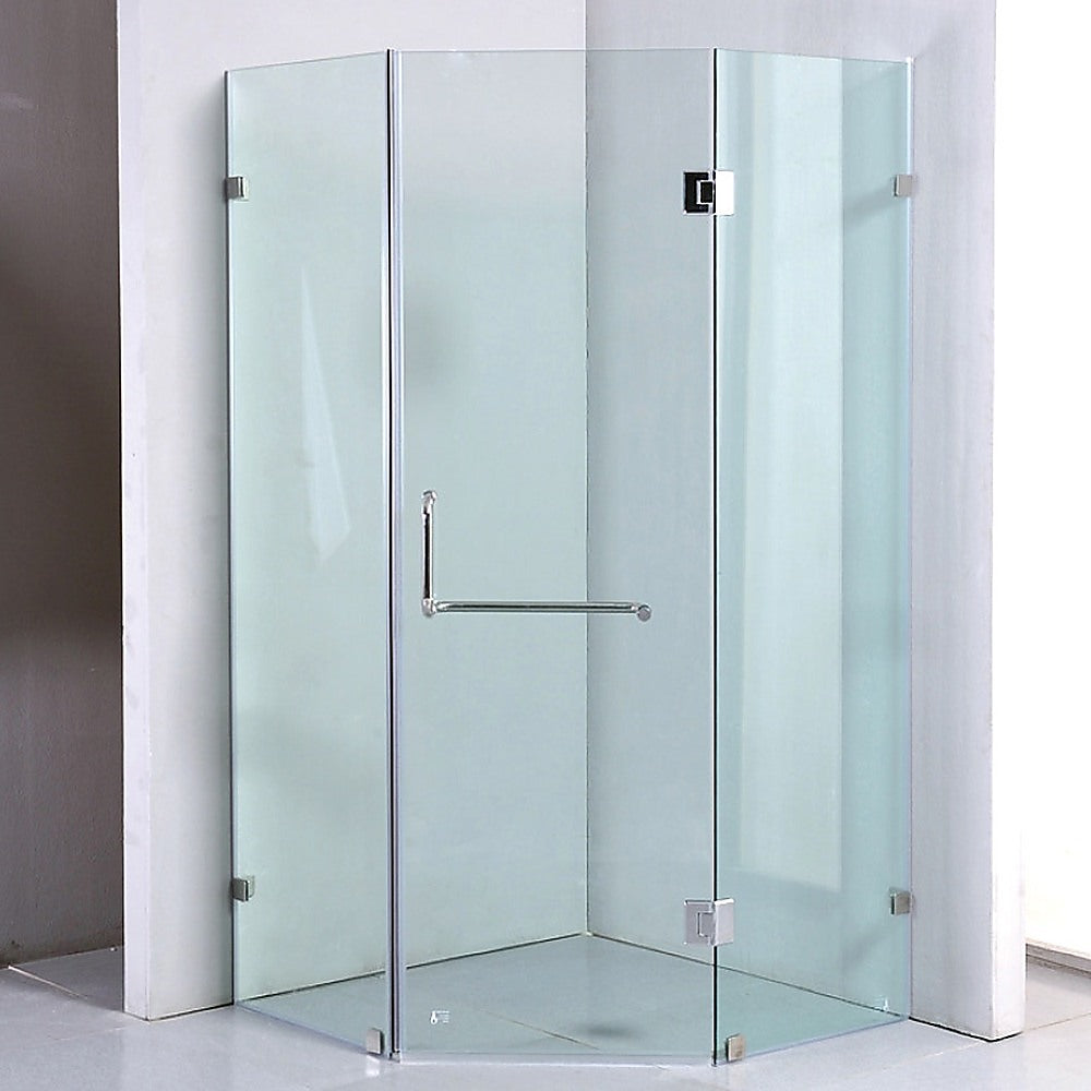 10mm Frameless Glass Shower Screen 1000x1000mm - Premium Bathroom Upgrade by Della Francesca - Perfect for Modern Walk-in Showers and Spa-like Bathrooms