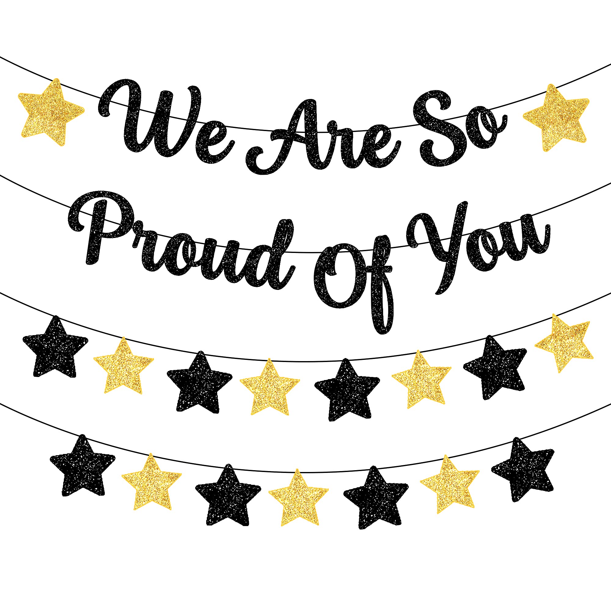 KatchOn 'We Are So Proud of You' Glitter Banner - 10ft Graduation Decor for Class of 2025 | No DIY Required | Perfect for Graduation Parties, School Events & Celebration Backdrops