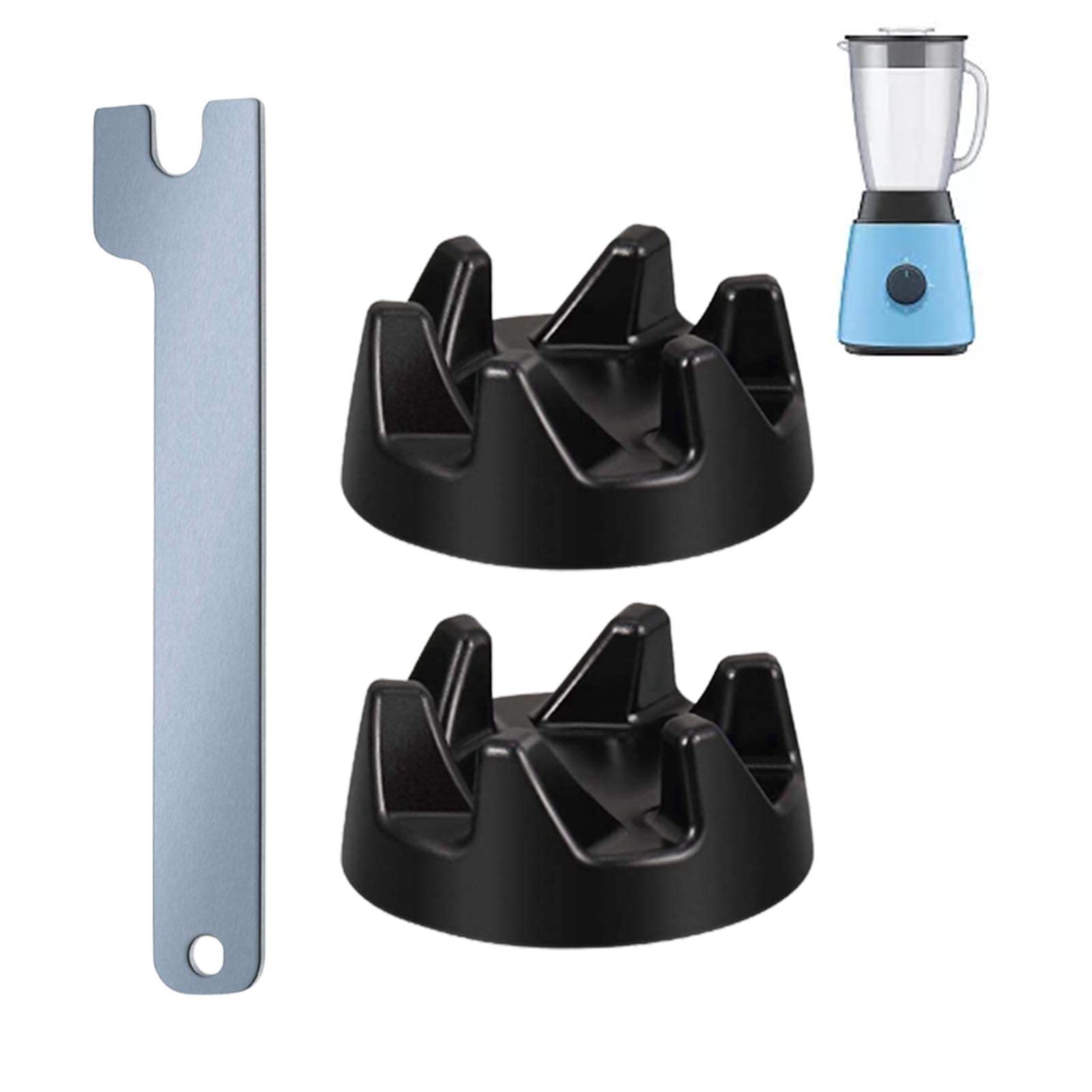 Universal Blender Coupling Replacement Kit - Black Mixer Coupler with Wrench for Smooth Blending | Compatible with Most Blenders for Smoothies, Soups & Food Prep