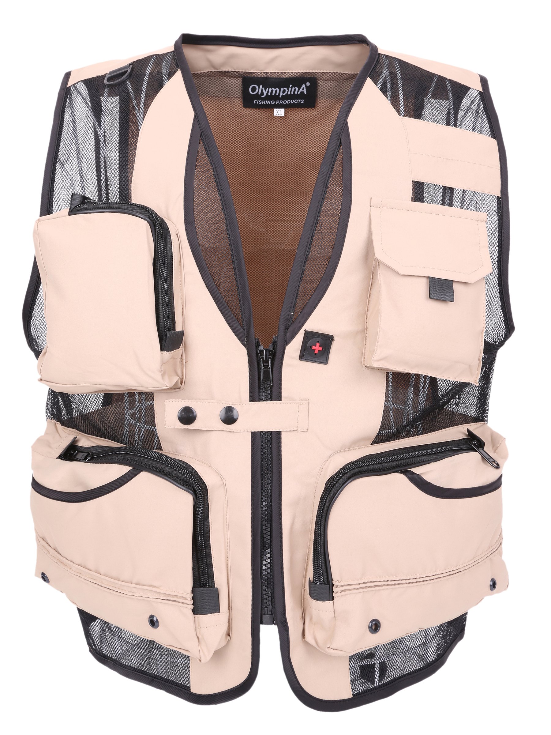 LUSI MADAM Men's Photography Fishing Vest with Back Pocket - Lightweight Mesh for Outdoor Adventure, Hiking, and Travel Photography