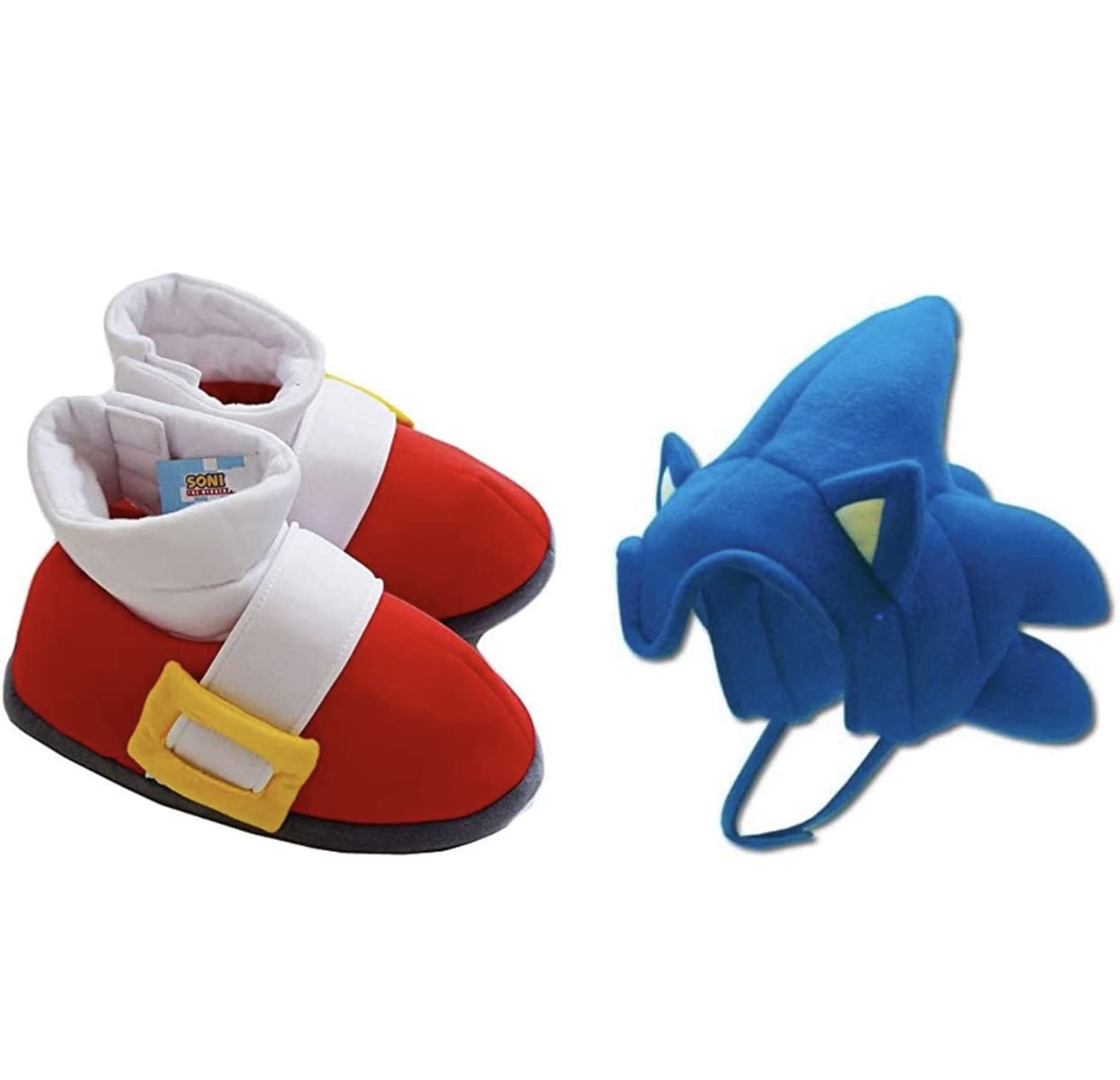 Sonic The Hedgehog Costume Set - Hair Hat & Shoes for Kids & Adults - Perfect for Halloween, Cosplay, and Themed Parties