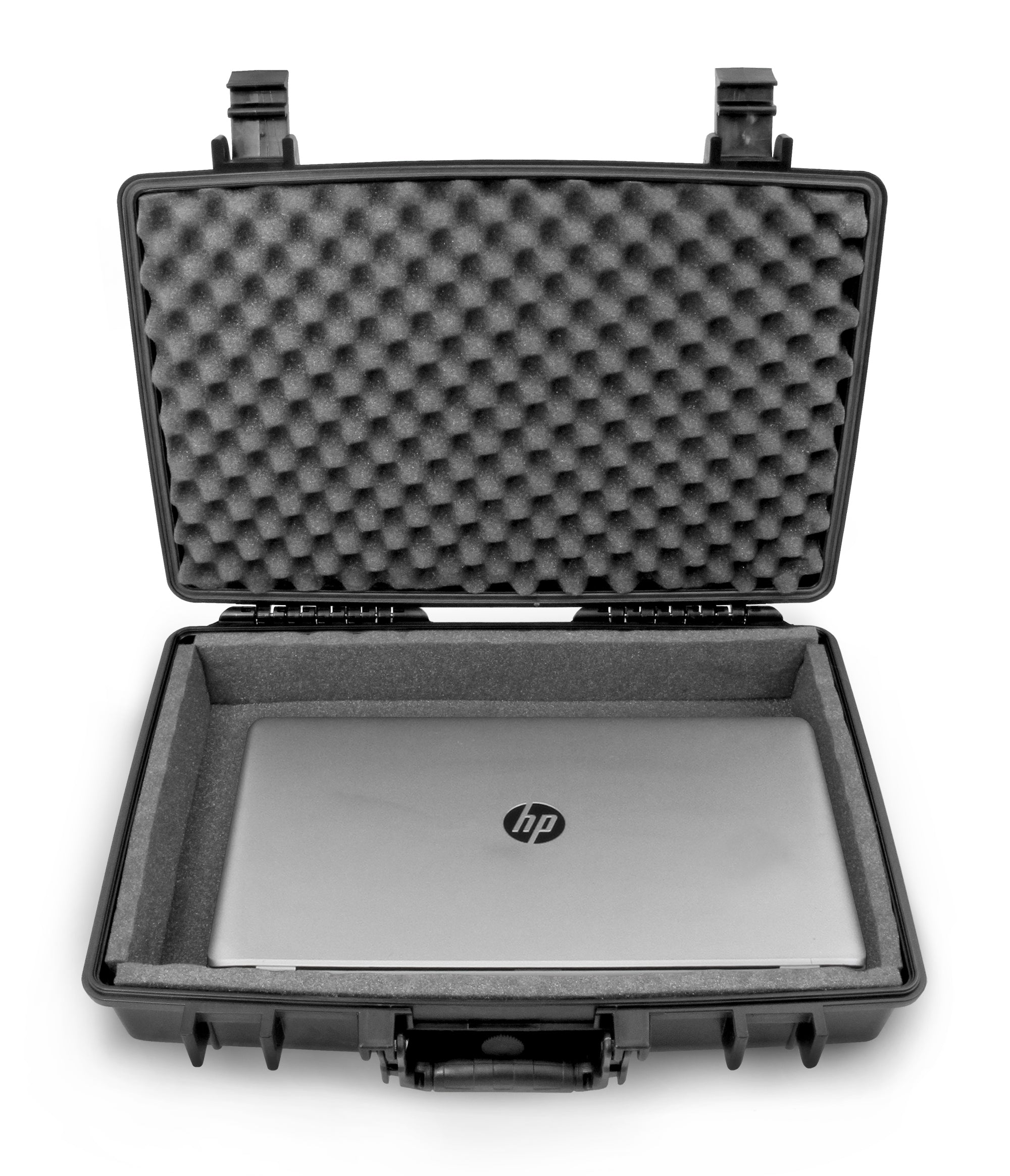 CASEMATIX Waterproof 15.6 Inch Laptop Hard Case - Crushproof Protective Sleeve for HP Pavilion 360, Envy x360, Stream 14, Chromebook 14 | Shockproof Travel Case for Business, School & Outdoor Use
