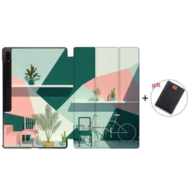 MTT 2022 Galaxy Tab S8 Plus X800 Tri-Fold Stand Case - Premium Protective Cover with Auto Sleep/Wake for Samsung Tablet - Perfect for Work, Travel & Home Entertainment