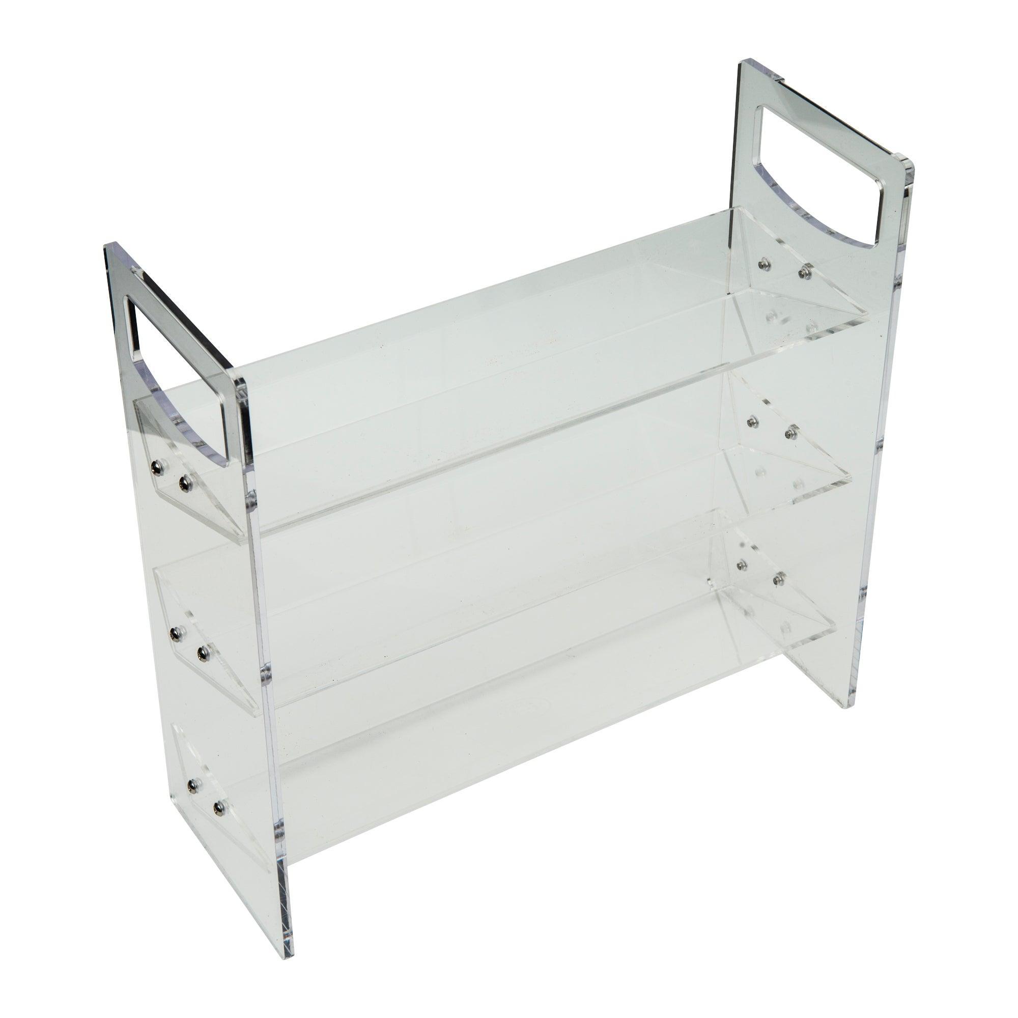 3-Tier Acrylic Spice Rack Organizer with 15 Acacia Wood Spice Jars - Kitchen Countertop Storage for Herbs, Seasonings & Spices - Perfect for Pantry, Cabinet or Counter Organization