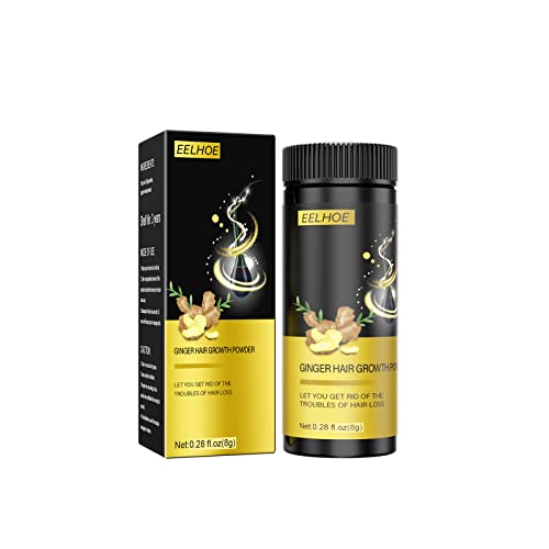 Ginger Hair Growth Serum for Hair Regrowth Treatment - Moisturizing Scalp Massage & Follicle Care Conditioner Essence (Black, One Size) - Promotes Thicker, Healthier Hair for Men & Women