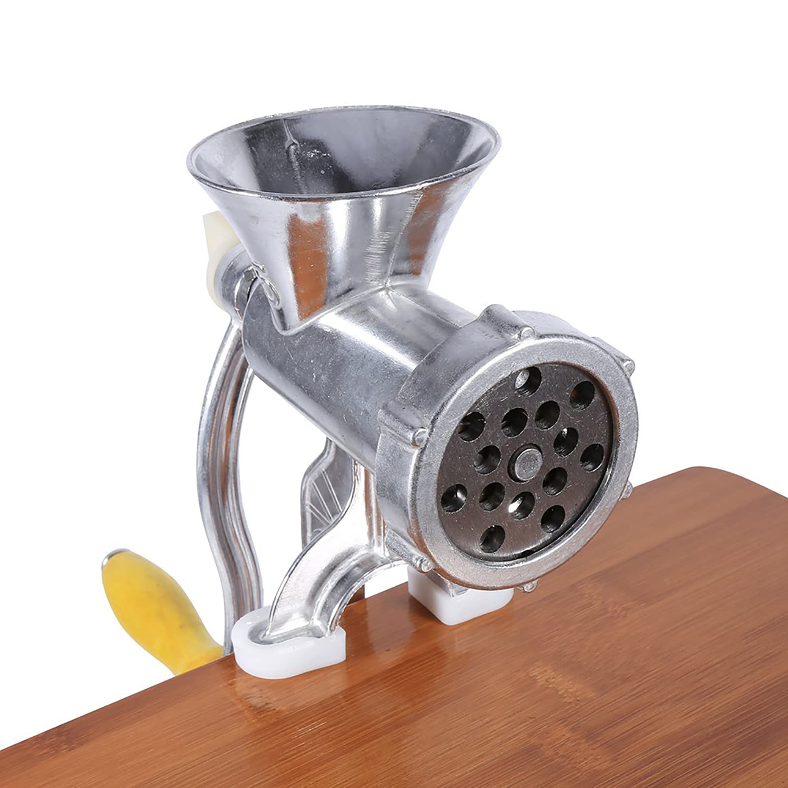 Stainless Steel Manual Meat Grinder with Table Clamp - Heavy Duty Hand Crank Sausage Stuffer & Meat Mincer for Home Kitchen - Perfect for Making Beef, Chicken, Sausage & Cookies | Ideal for Camping, Homemade Sausage Making & Food Prep