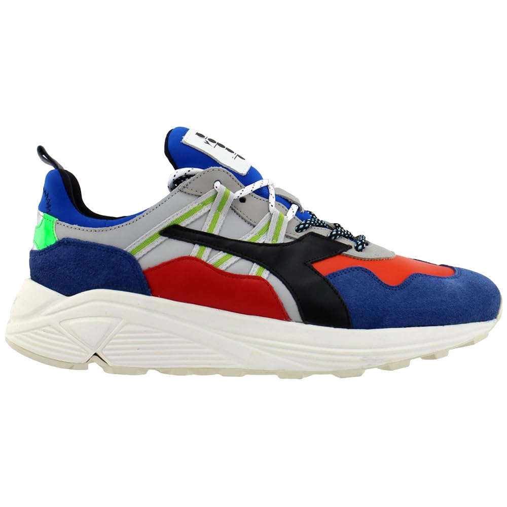 Diadora Men's Rave Leather Lace-Up Sneakers - Blue Casual Shoes for Walking, Running & Everyday Wear