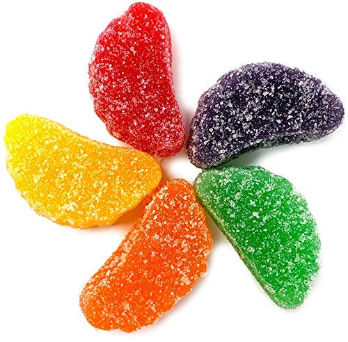 SweetGourmet Assorted Fruit Slices - Bulk Jelly Candy 1 Pound | Delicious Soft & Chewy Fruit Flavored Snacks for Parties, Gifts & Everyday Treats