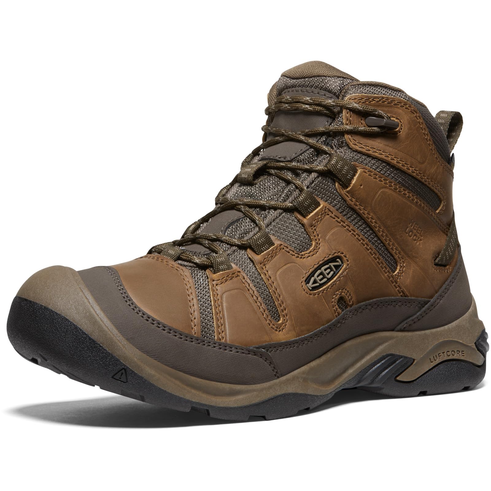 KEEN Men's Circadia Mid Height Waterproof Hiking Boots - Comfortable Outdoor Trekking Shoes for Mountain Trails & Camping Adventures