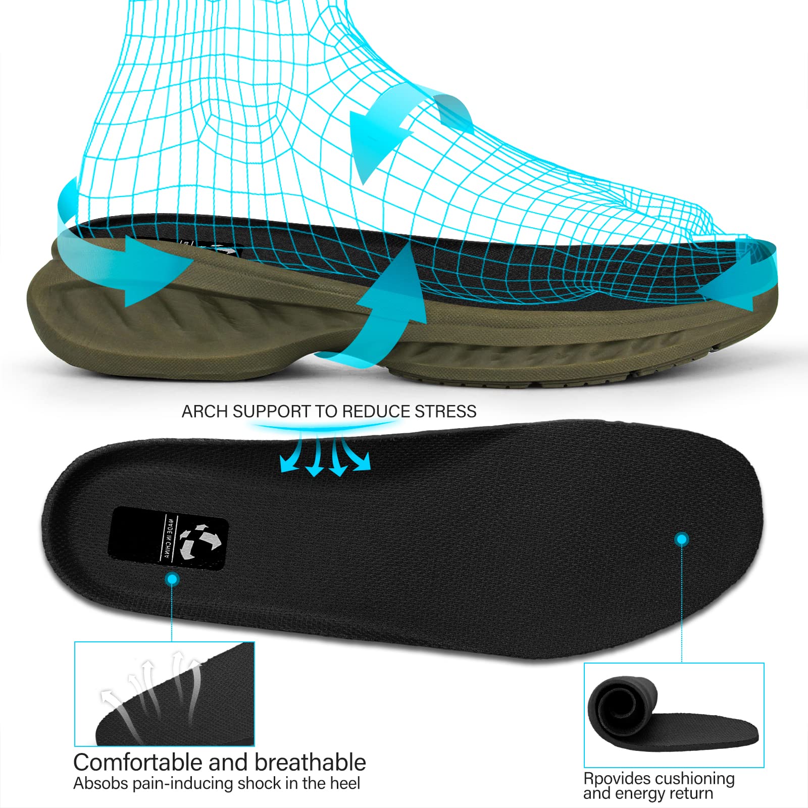 PUJCS Men's Slip-On Walking Shoes - Lightweight Breathable Non-Slip Running Sneakers for Gym, Tennis & Casual Wear | Perfect for Workouts, Daily Walking & Active Lifestyles