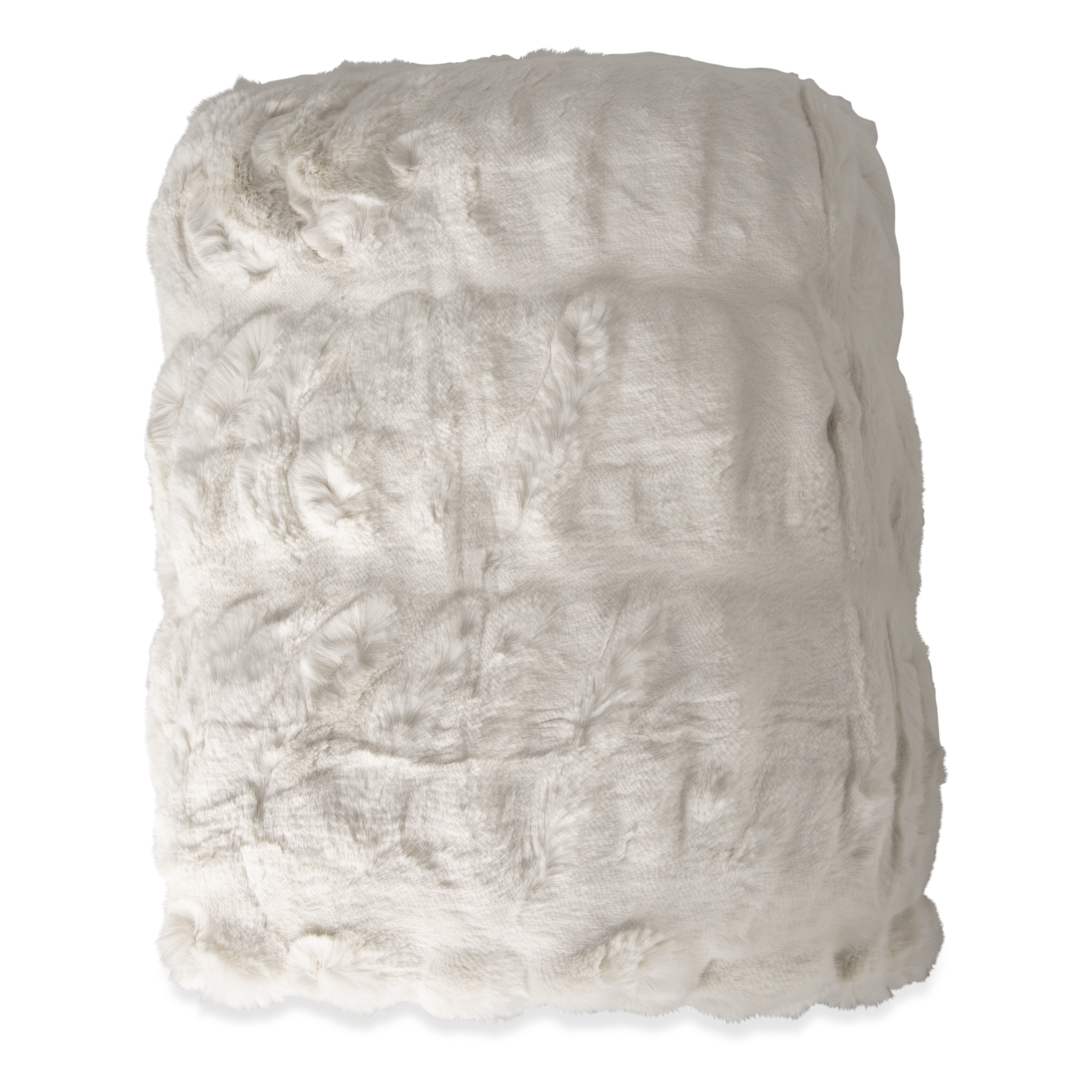 Luxury Ruched Faux Fur Throw Blanket - Soft Plush Cozy Blanket for Couch, Bed & Winter Decor - Perfect for Home, Office & Gifting