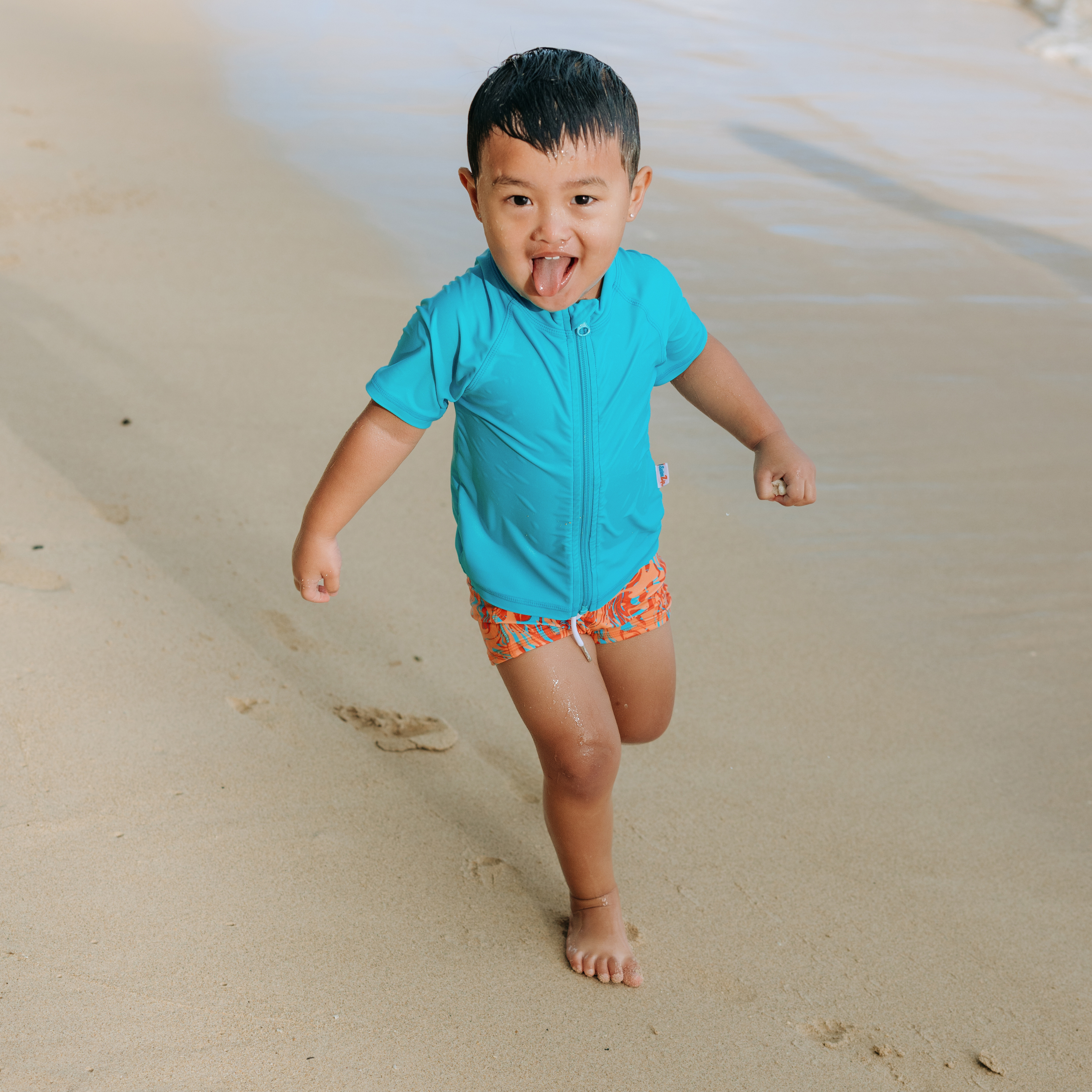 Kids Euro Swim Shorties | Swirl Print Swim Trunks for Boys & Girls - Perfect for Beach, Pool & Summer Water Activities
