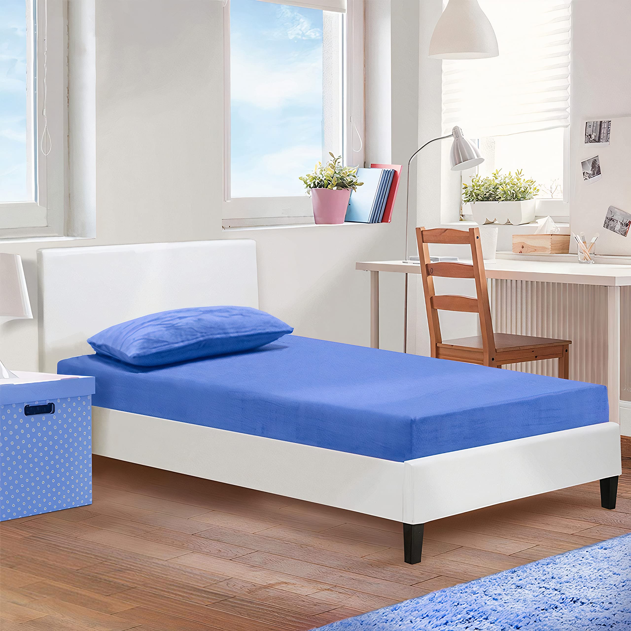 6-Inch Gel Memory Foam Mattress - Medium Firm, CertiPUR-US Certified | Cooling Full Size Bed with Free Pillow | Perfect for Kids, Bunk Beds, Trundles & Daybeds | Ideal for Hot Sleepers & Guest Rooms (Blue)