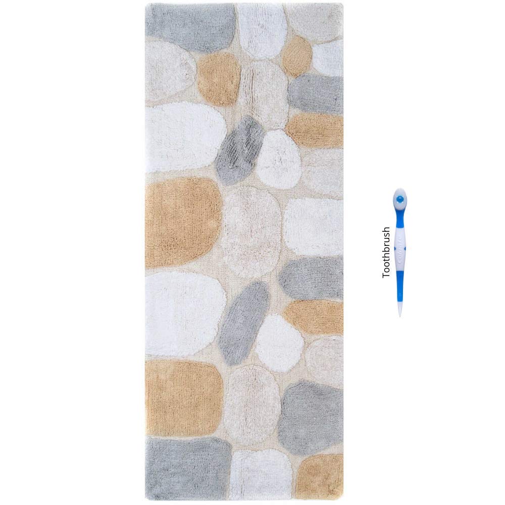 Premium Non-Slip Chesapeake Pebbles Bath Rug Runner - 24