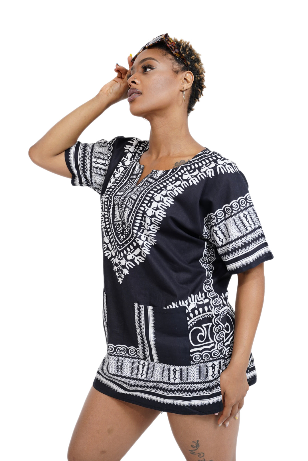 African Print Unisex Dashiki Shirt for Men & Women | Traditional Ankara Cotton Tunic Top | Perfect for Festivals, Concerts, Cruises & Outdoor Events | DP3578