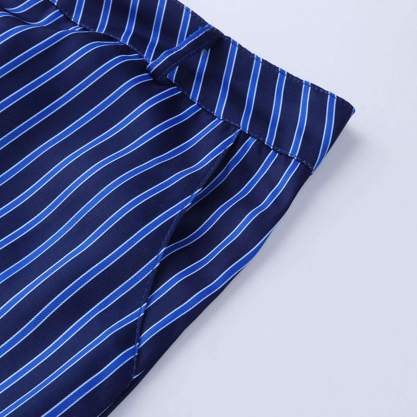 **Men's Elastic Waist Casual Pants with Pockets - Striped Printed Lounge Pants for Sports, Workout & Home Wear - Comfortable Stretch Joggers for Party, Travel & Everyday Use**