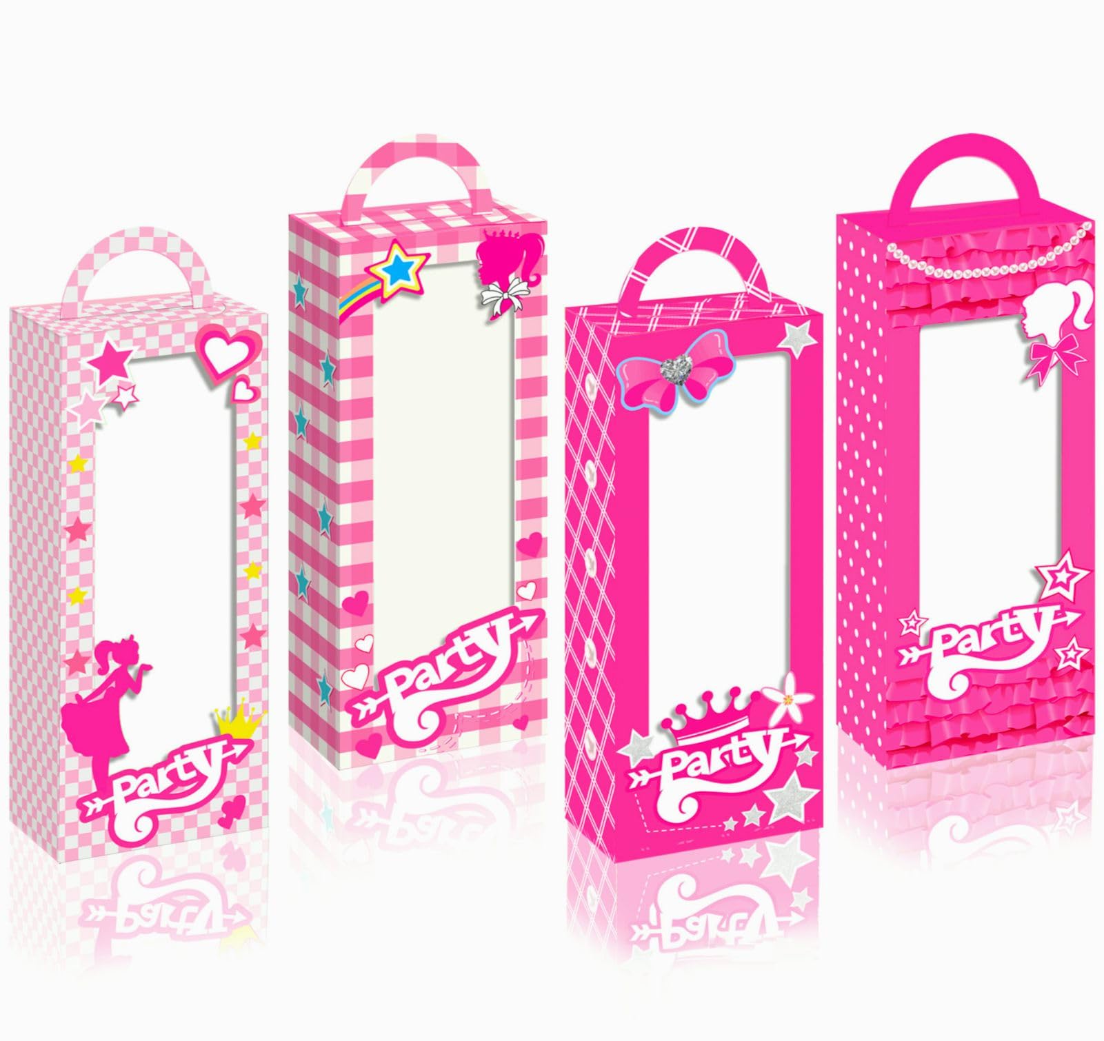 12 Pcs Pink Princess Party Favor Boxes - Elegant Doll Gift Boxes for Girls Birthday Party, Bachelorette Decorations & Party Goody Bags | Perfect for Birthday Celebrations, Baby Showers & Princess Themed Events