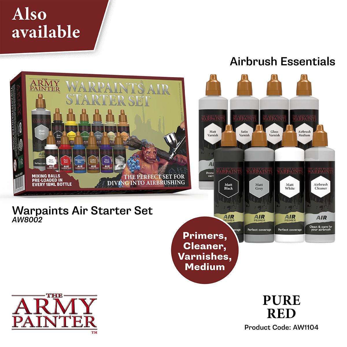 Warpaints Air: Pure Red - High-Quality Vegan Makeup for Professional & Everyday Use - Perfect for Cosplay, Halloween & Special Effects