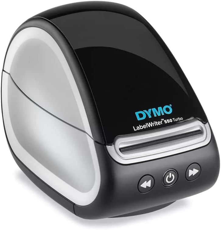 DYMO LabelWriter 550 Direct Thermal Label Printer - USB Connectivity, Black Monochrome Barcode Label Maker (62 Labels/Min) - Auto Label Recognition - Perfect for Shipping Labels, Inventory Management & Small Business Packaging