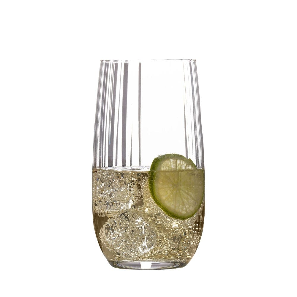 Premium Gail Optic Set of 4 Highball Glasses - 16oz Crystal Clear Drinking Glasses for Cocktails, Iced Tea & Beverages - Perfect for Home Bar, Parties & Gifts
