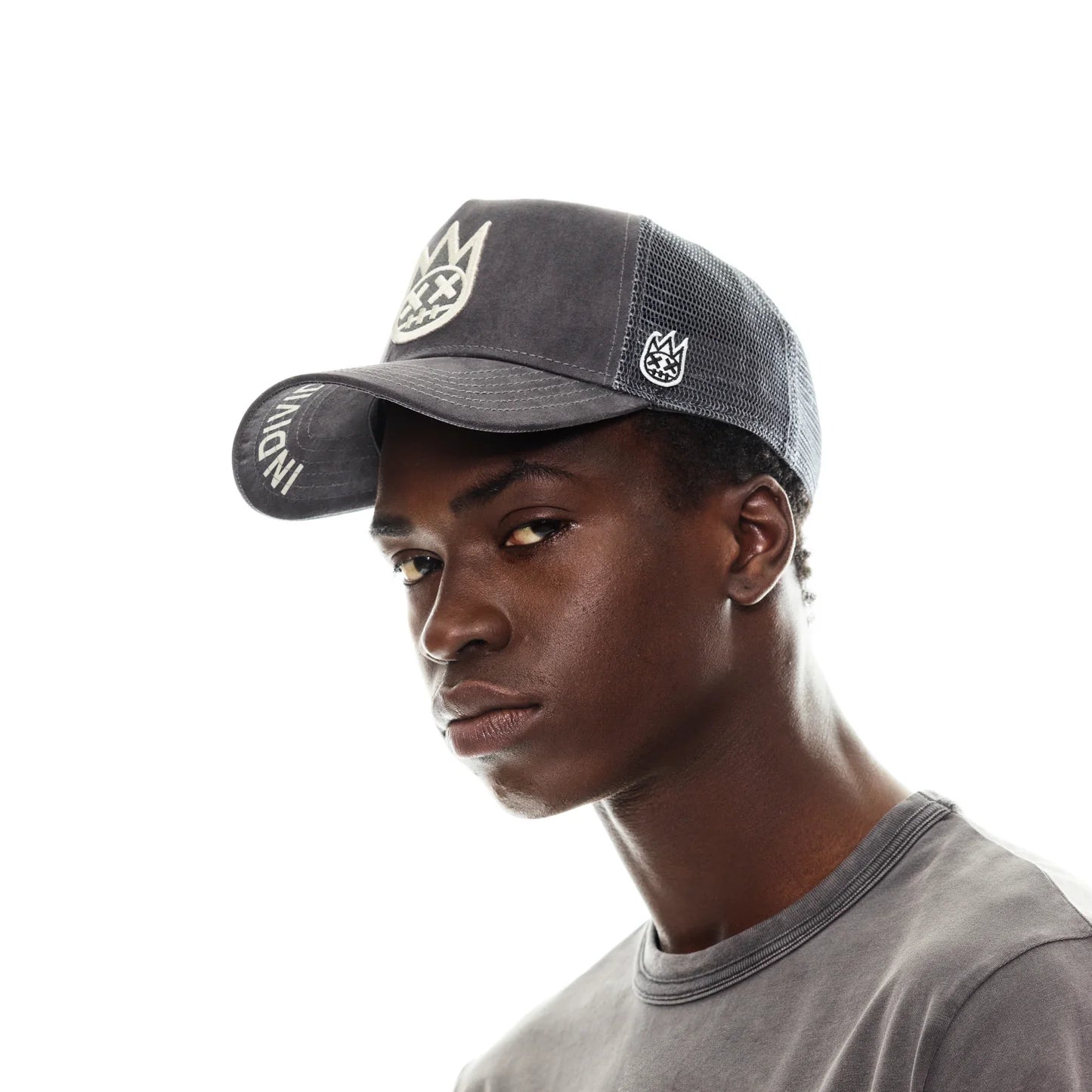CULT OF INDIVIDUALITY Shimuchan Logo Mesh Back Trucker Hat - Adjustable Snapback Cap for Men & Women - Perfect for Outdoor Activities, Sports and Street Fashion