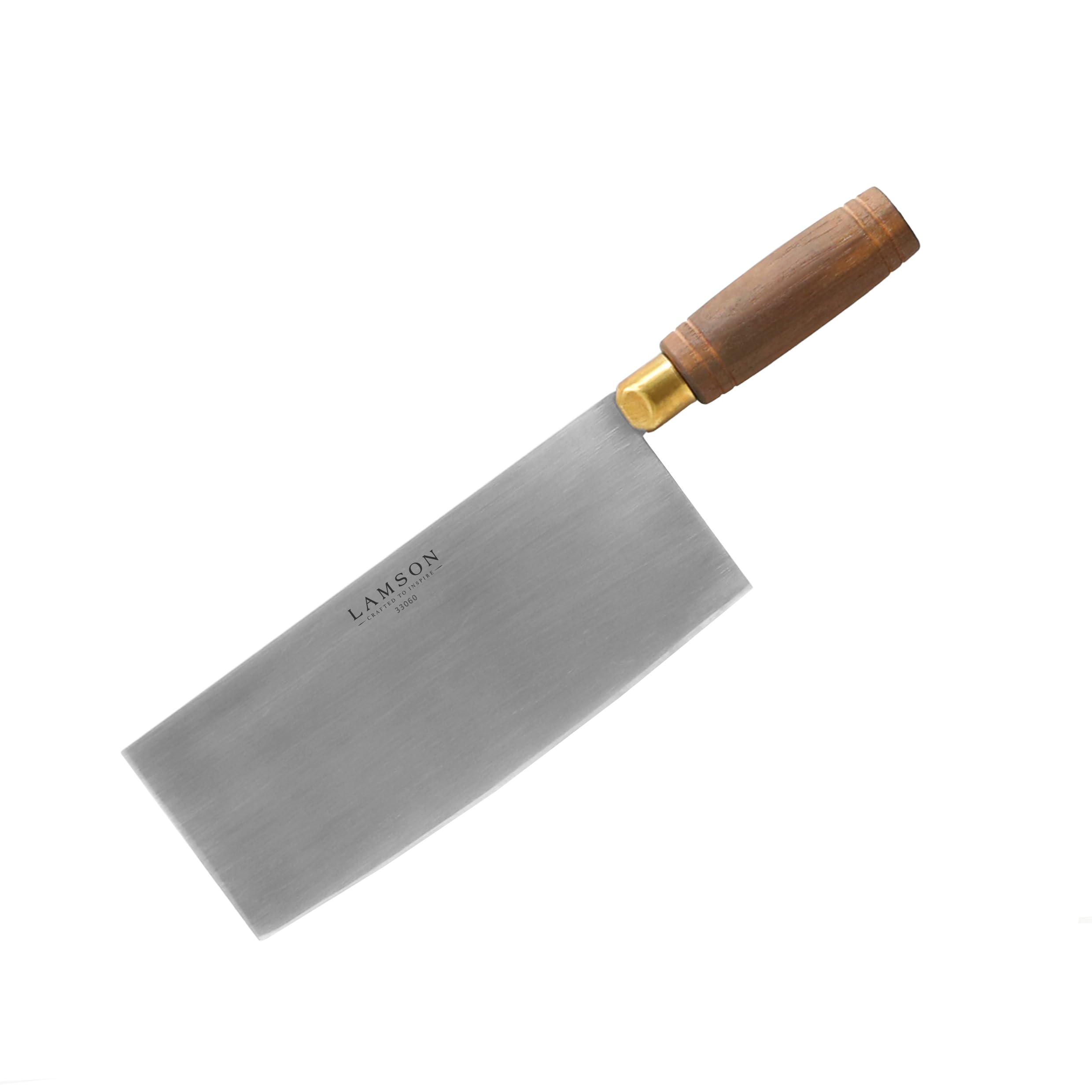 Lamson 8 Inch Professional Chinese Chef Knife - High Carbon Stainless Steel Vegetable Cleaver with Ergonomic Walnut Handle - Perfect for Chopping, Slicing, and Dicing Vegetables, Herbs, and Meats in Asian Cooking
