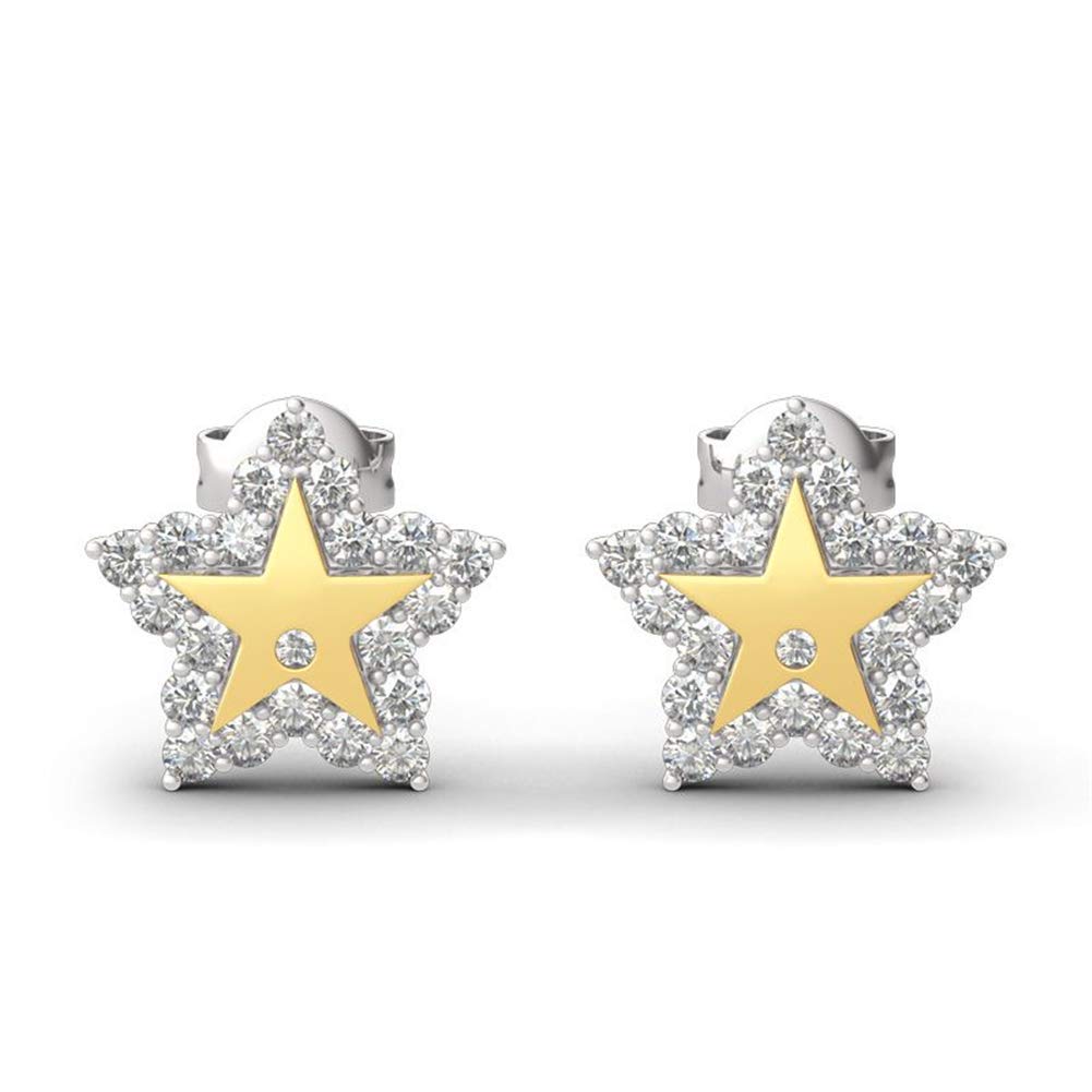 Jeulia 925 Sterling Silver Personalized Name Stud Earrings with CZ Stones - Custom Engraved Star Design Hypoallergenic Jewelry for Women & Teens - Perfect for Sensitive Ears, Everyday Wear & Gift Giving
