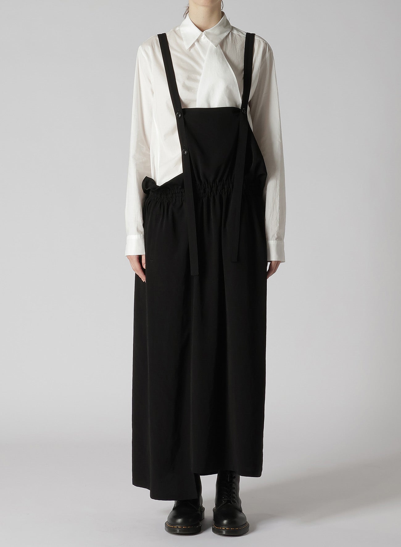 Elegant Crepe de Chine Gathered Jumper Dress for Women - Perfect for Casual Outings, Office Wear & Special Occasions