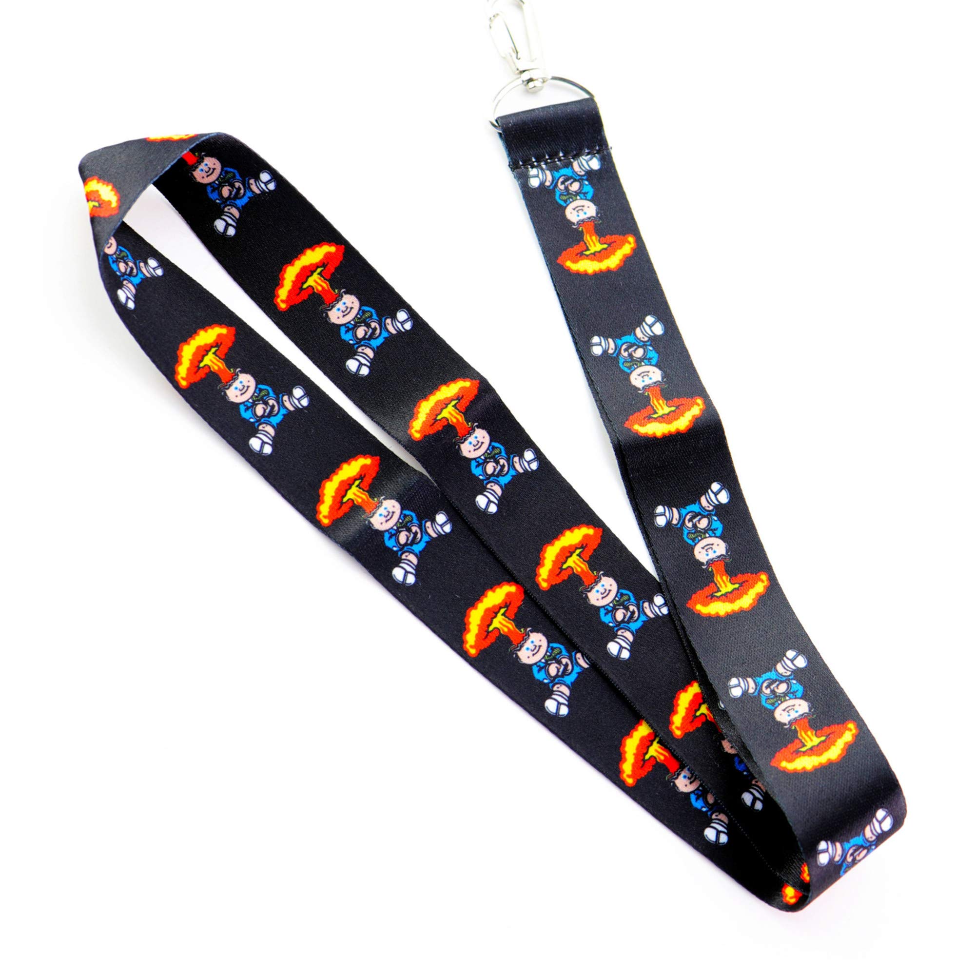 Adam Bomb Garbage Pail Kids Keychain - ID Badge Holder for Work & Events