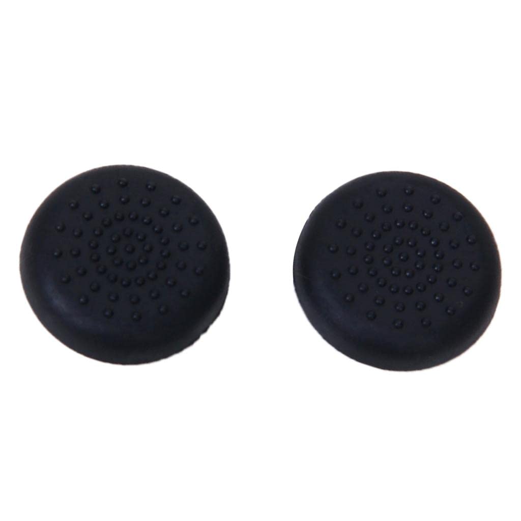 Replacement PS4 Controller Joystick Caps - 1 Pair Black Thumb Grips for Playstation 4 - Enhance Gaming Comfort & Precision (Perfect for FPS, Racing & Action Games)