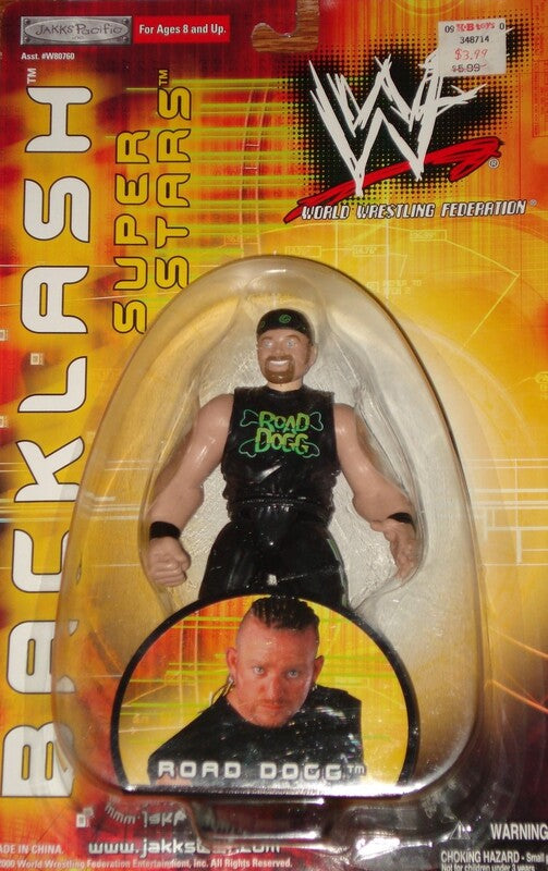 Jakks Pacific WWF Backlash Series 1 Road Dogg Action Figure - 2000 Exclusive Collectible Wrestling Toy for Display & Play