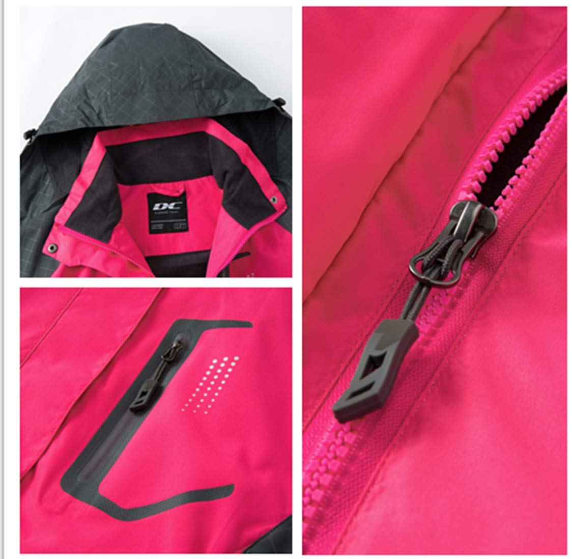 Women's Waterproof Rain Jacket with Hood - Lightweight Diamond Candy Outdoor Raincoat for Hiking, Camping & Travel | Windproof & Breathable