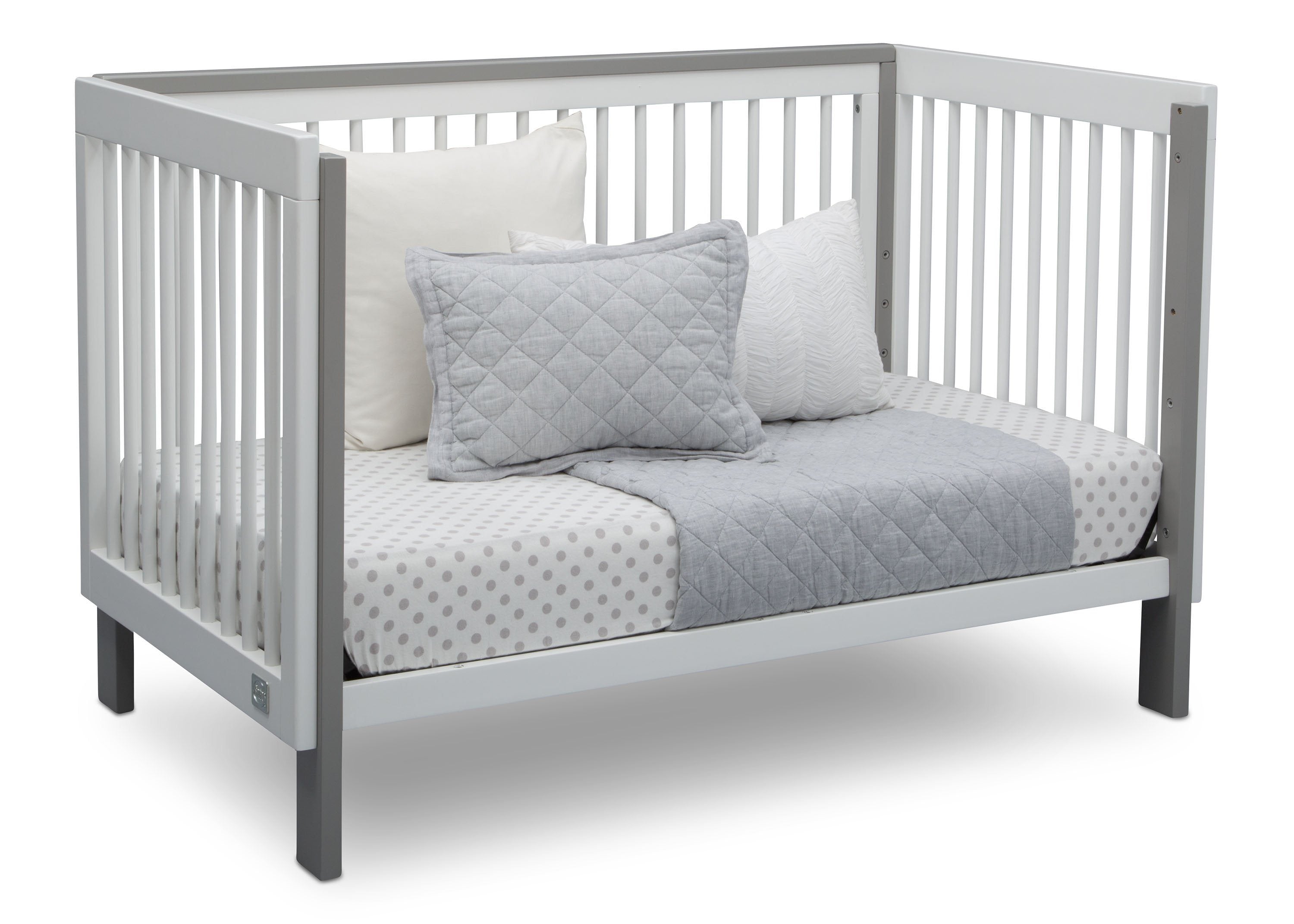 Fremont 3-in-1 Convertible Baby Crib - White Nursery Furniture for Newborn to Toddler | Perfect for Small Spaces & Modern Nurseries