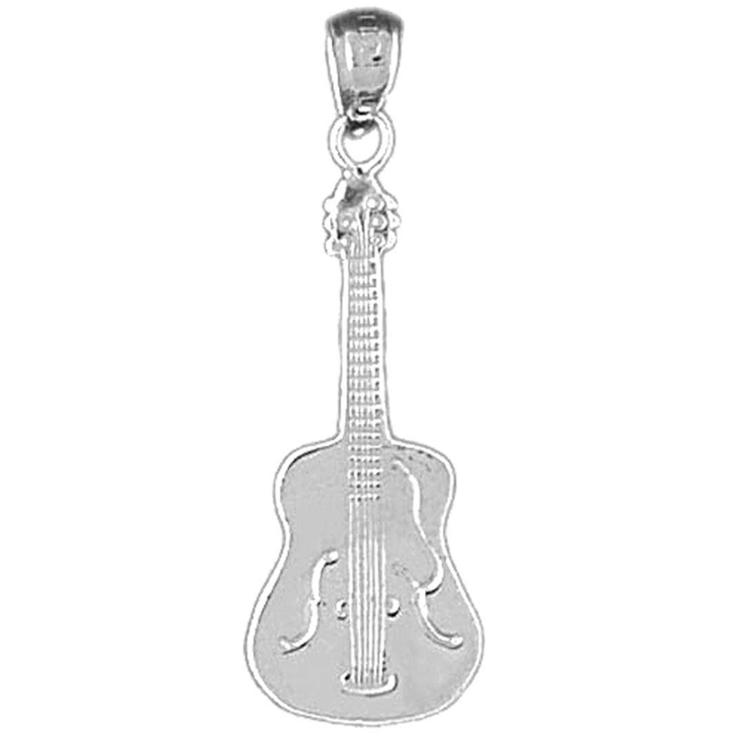Handmade Sterling Silver Acoustic Guitar Lever Back Earrings | Musical Jewelry for Women | USA Made | Perfect for Concerts, Music Festivals & Gift Giving