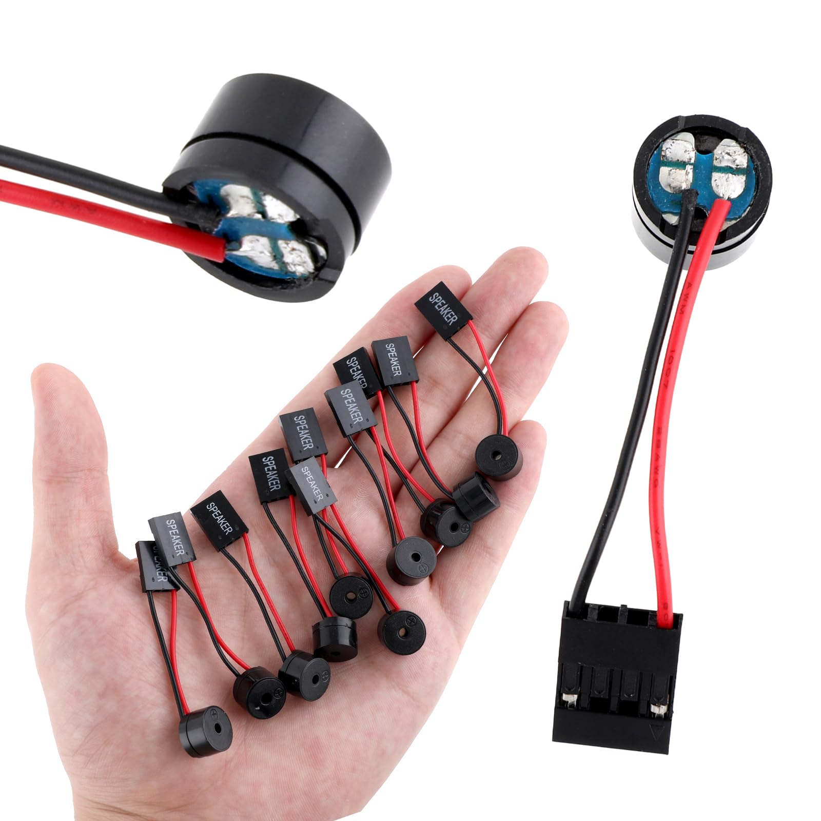 10 Pcs PC Motherboard Mini Speaker - Computer Case Internal Buzzer Alarm for Motherboard & PC Builds - Perfect for Gaming Rigs, Servers, and DIY Computer Assembly