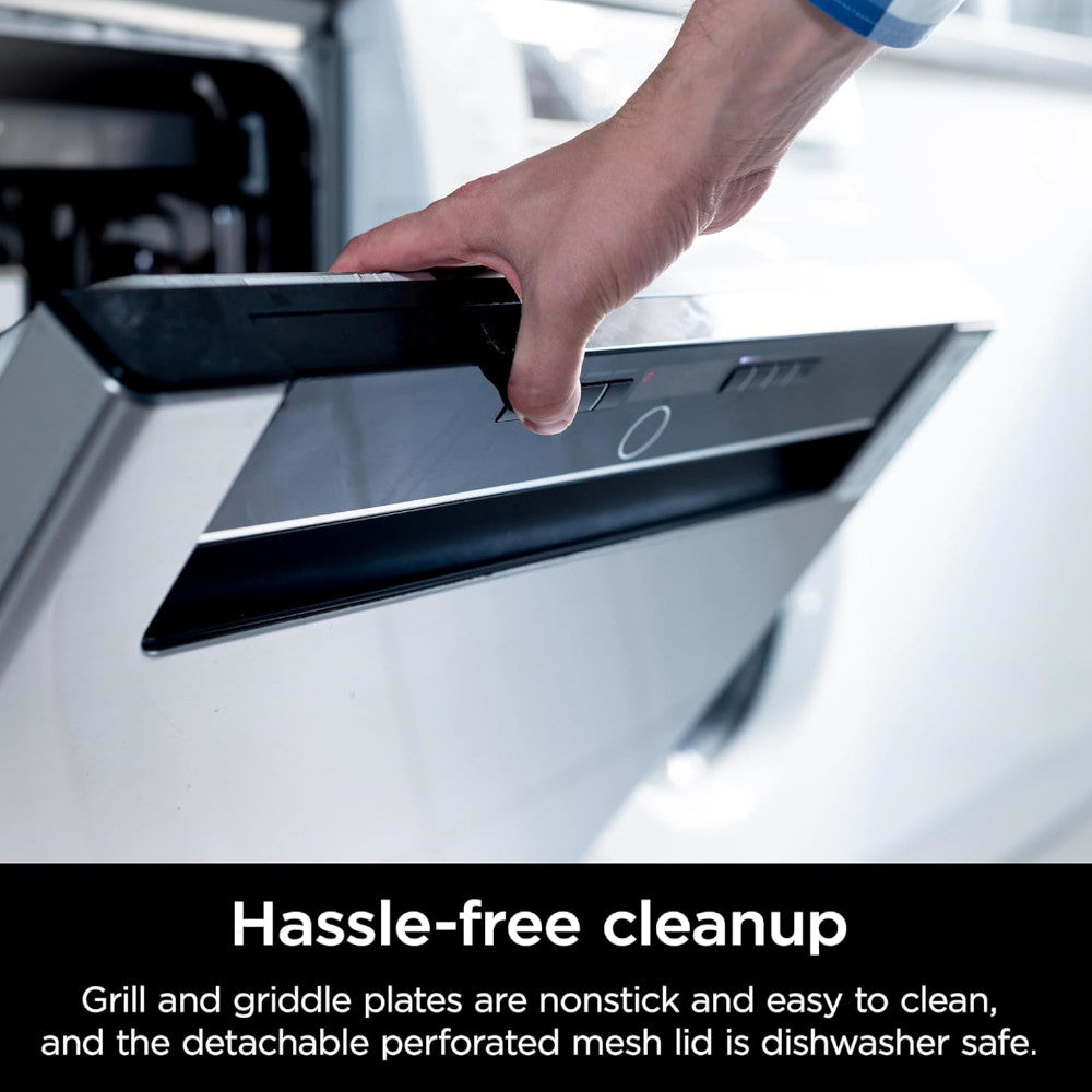 Ninja GR101CCO Electric Griddle & Indoor Grill - Certified Refurbished with Home Essentials Warranty | Perfect for Small Kitchens, Apartments & Healthy Cooking