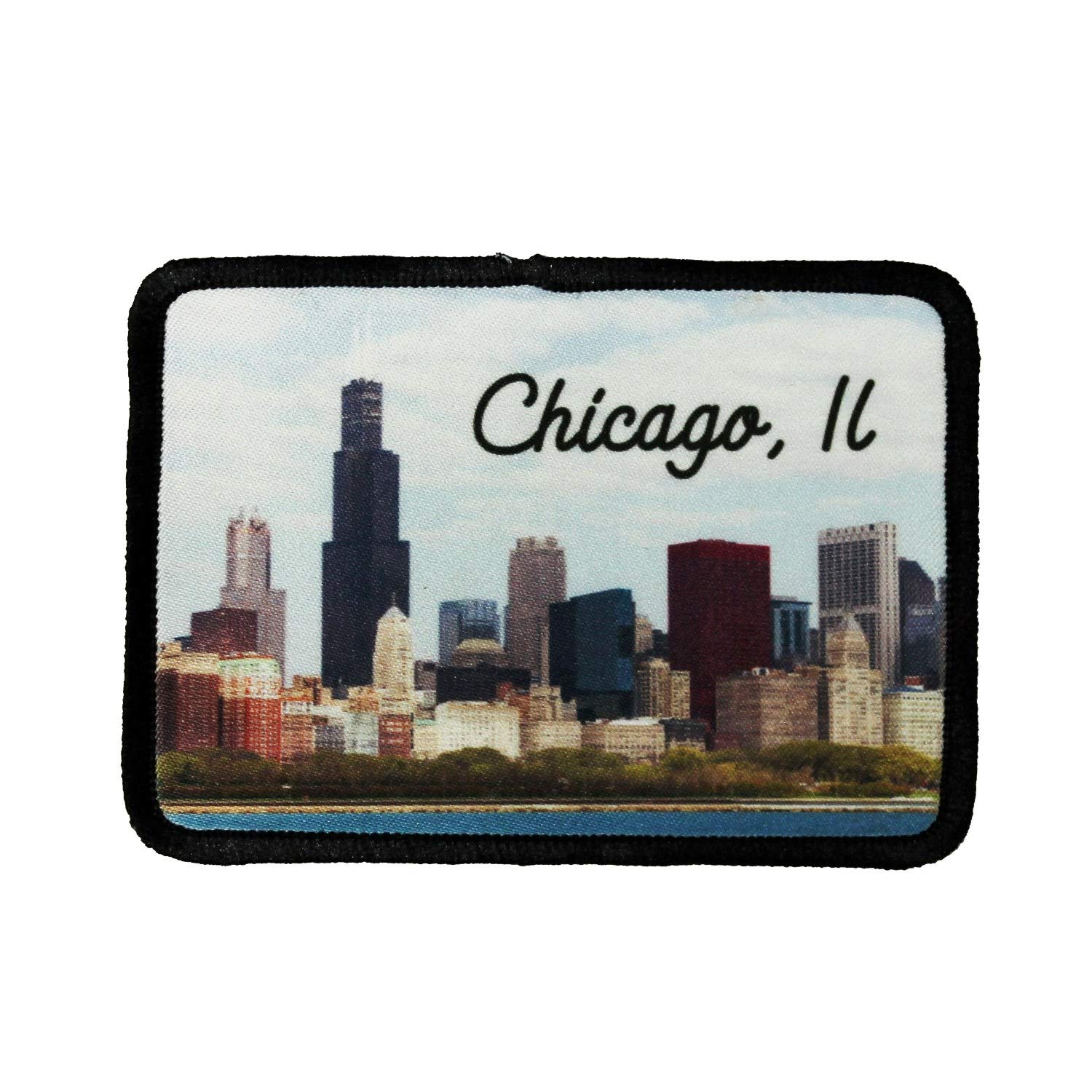 Chicago Illinois City Patch - Iron On Applique for Travel & Vacation Souvenirs - Perfect for Jackets, Bags & Hats