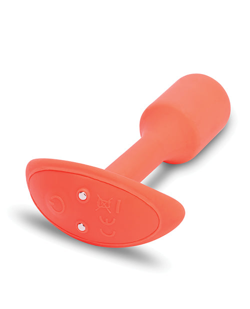 B Vibe Vibrating Snug Plug - Rechargeable Silicone Anal Plug for Men & Women, Small Size, Orange - Perfect for Solo Play & Couples Intimacy