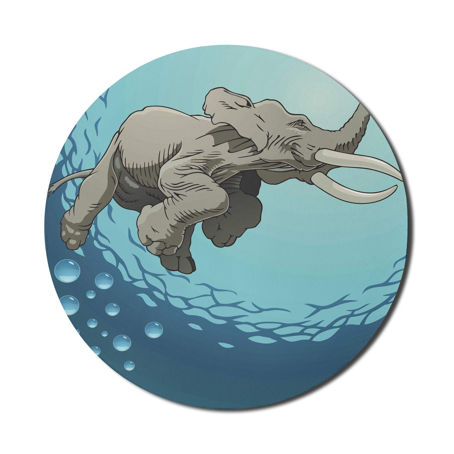 Ambesonne Round Non-Slip Rubber Gaming Mouse Pad - 8